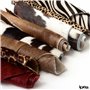 IPEA 1 Kg de Chutes de Véritable Cuir à Poils en Dimensions et Couleurs Aléatoires – Made in Italy – Restes de Cuir Poilu aux Fo