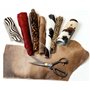 IPEA 1 Kg de Chutes de Véritable Cuir à Poils en Dimensions et Couleurs Aléatoires – Made in Italy – Restes de Cuir Poilu aux Fo