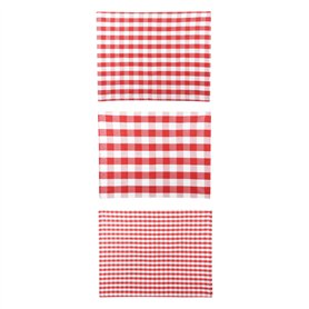 KASANOVA Lot de 3 torchons 50 x 70 cm Rouge à carreaux en coton