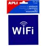 Apli 012132 Etiquette de Signalisation auto-adhésive Zone Wifi
