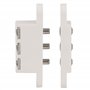 Amig - Connecteur passe-courant pour portes avec 3 Bornes Mod. 2P | Ampérage maximum : 2 A | 71 x 14 mm | Permet le passage du c