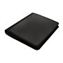 Classeur leiderpapel 4 anneaux 25 mm polypropylène fermeture éclair 4 poches intérieures avec bordure couleur