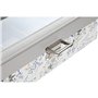 Boîte d'horloge DKD Home Decor Blanc Gris Lila Rose clair Verre 33 x 11 x 9 cm (2 Unités)