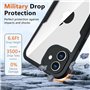 TVVTPU Coque pour iPhone 12, Antichoc Housse avec Protecteur D'écran et Protection Caméra, 360 Degré Full Body Protection Portab
