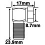 BOOBRIE 5PCS Adaptateur Coaxial F Angle Droit Connecteur F Coaxial 90 Degrés Connecteur Antenne TV Prise F Mâle à Femelle Adapta