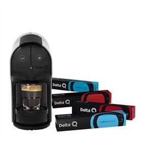 Delta Q Promo Machine avec capsules - Cadeau rapide blanc 100 capsules