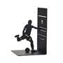 Balvi Serre-Livres Goal Kick Couleur Noir Stand pour Les Livres de bibliothèques avec Joueur de footb