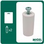 MICEL - 91774 Lot de 2 butées pour volets roulants avec vis en métal métrique 6 en plastique blanc 40 x 20 mm.