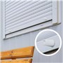 MICEL - 91774 Lot de 2 butées pour volets roulants avec vis en métal métrique 6 en plastique blanc 40 x 20 mm.