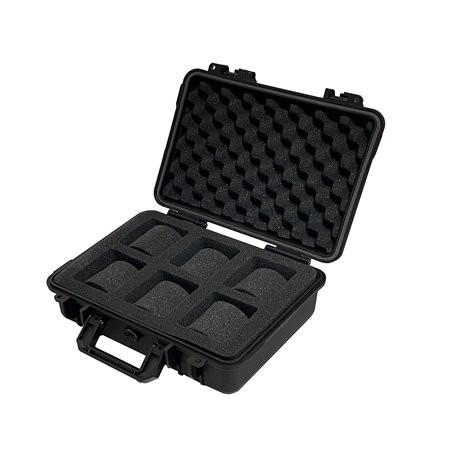 MR Maestro Relojero - Boîte de rangement pour montres résistante à l'eau et aux chocs | 6 compartiments rembourrés | Valve de so
