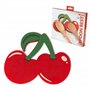 Fisura – Repose-cuillères original en forme de cerise. Double support en silicone pour ustensiles de cuisine. Dimensions pratiqu