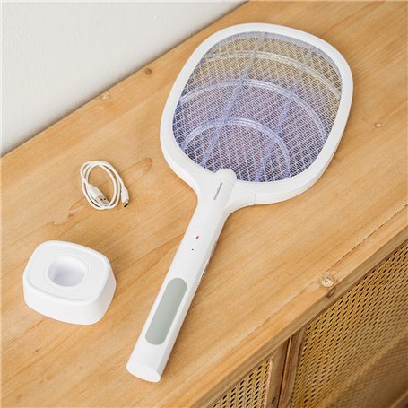 Raquette Anti-insectes Rechargeable 2 en 1 avec Lumière UV Elecfly InnovaGoods