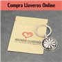 Porte-clés cible de fléchettes rond 3D – Porte-clés de jeu de cible – Accessoire en métal, zinc et cristal pour amateurs de cibl