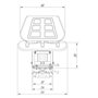 Siège tracteur universel en PVC noir - Siège pour tracteur avec dossier noir en acier et PVC pour machines, tondeuses, tondeuses