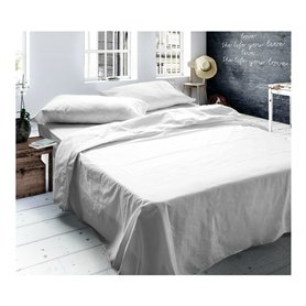 Jeu de draps Naturals Tencel Blanc Lit 1 persone 160 x 270 cm