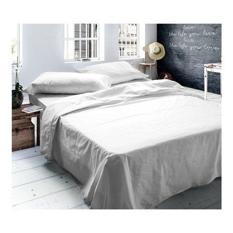 Jeu de draps Naturals Tencel Blanc Lit 1 persone 160 x 270 cm