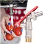 1/2" Robinet d'eau de filetage verrouillable Eau Ball Valve en laiton robinet d'eau Valve extérieure jardin pelouse interrupteur
