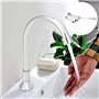 Robinetterie Salle de Bains, Ensemble de Robinet de lavabo de Salle de Bain Kit de Robinet d'eau d'évier à pédale de Laboratoire