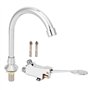 Robinetterie Salle de Bains, Ensemble de Robinet de lavabo de Salle de Bain Kit de Robinet d'eau d'évier à pédale de Laboratoire