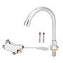 Robinetterie Salle de Bains, Ensemble de Robinet de lavabo de Salle de Bain Kit de Robinet d'eau d'évier à pédale de Laboratoire
