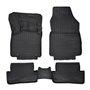 J&J AUTOMOTIVE | Tapis De Sol en Caoutchouc TPE Toutes Saisones pour Clio 4 2012-2019 Système de Fixation Bord Haut Noir Antidér