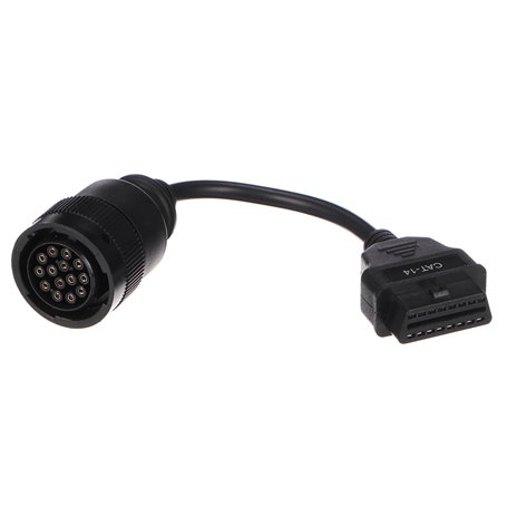 SIXTOL Mechanic Cable 9 - Réduction OBD-II 14 Broches Compatible avec Cat Caterpillar - Adaptateur de Diagnostic - Diagnostic de
