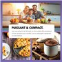 Brabantia Micro-ondes avec Fonction Gril 700W – 13 Programmes Automatiques, 6 Niveaux de Puissance & Minuteur Digital – Noir, BB