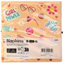 Folat 25032 Groovy Hippie Party-Serviettes-Boho Girlz-33 x 33 cm-20 pièces-Rétro Rainbow Peace pour Décorations, Rose