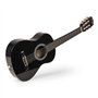 Max SoloArt Pack Guitare Classique Junior 1/4 - Noire, Cordes en Nylon, 4 à 6 ans, Sac de Transport, Médiators, Sangle, un Cadea