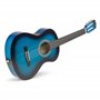 Max SoloArt Pack Guitare Classique Junior 3/4 - Bleue, Cordes en Nylon, 8 à 12 ans, Sac de Transport, Médiators, Sangle, un Cade
