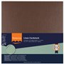 Florence Papier Cartonné en Lin Marron 250 g – Papier Scrapbooking 30,5 x 30,5 cm – Bear – Papier Cartonné Couleur – Invitations