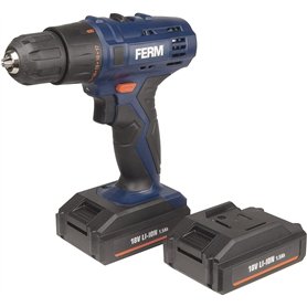 FERM Perceuse sans fil 18V 1.5Ah Li-ion 17+1 32Nm - Incl. 2 batteries