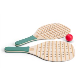 BS Toys Raquettes De Padel en Bois - Jouet D'Extérieur Et D'Intérieur - Favorise La Coordination Visuo-Motrice