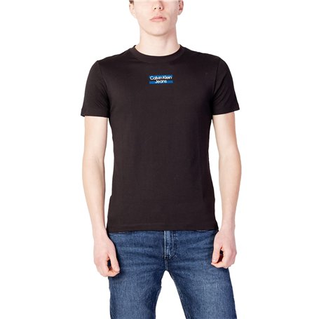 CK JEANS T-shirt à rayures transparentes pour homme avec logo à rayures transparentes
