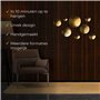 VIDI Ensemble de décoration murale en métal - 8 pièces - Pour salon - Ornements dorés - Décoration murale