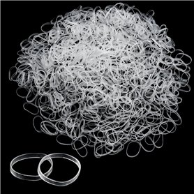 1000 Pièces Élastiques à Cheveux Transparents