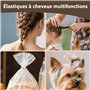 1000 Pièces Élastiques à Cheveux Transparents, Petits Élastiques en Caoutchouc pour Cheveux, Mini Élastiques Résistants, Accesso