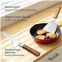 Ensemble de Spatules en Acier Inoxydable, Spatule à Steak de 10 Pouces et Spatule à Crème de 8 Pouces avec Poignées en Bois, Cui