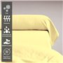 Pizuna Coton Peigné Traversin 45x190 cm 2 Pièces Jaune Doux, 100% Coton Longue Tige 400 Fils Armure Satin (Taie d'oreiller d'hôt