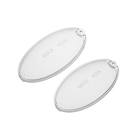 MIRTUX Kit de 2 déflecteurs de lumière compatibles avec la hotte aspirante Mepamsa Ecoline Top 60 - Dimensions 100x55 mm - Code