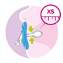 MAM MAM Lot de 2 tétines confortables de 0 à 3 mois en 100% silicone avec design unique, kit d'accessoires pour bébé doux et lég