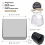 Adsamm® / 16 x Embouts extérieur/Noir/Ø 15-16 mm/Rond/Robuste glisseur à Fixer sur Tout Les Jambes Rondes des Meubles/pour Zones