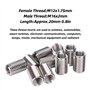 10 Pièces Intérieur M12 * 1.75 Extérieur M16 * 2 Longueur 20mm en Acier Inoxydable Mâle Femelle Réduisant le Matériel de Fixatio