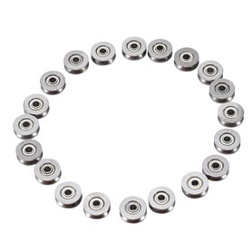 20 Pièces Roulements À Billes À Rainure En V V623Zz Poulie À Rainure En V Pour Système De Mouvement Linéaire De Voie De Rail 3Mm