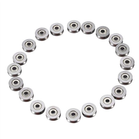 20 Pièces Roulements À Billes À Rainure En V V623Zz Poulie À Rainure En V Pour Système De Mouvement Linéaire De Voie De Rail 3Mm