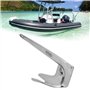 2 Kg 4.4 lbs Ancre de bateau en acier inoxydable 316 Ancre de griffe en acier inoxydable Ancre de bateau fixe