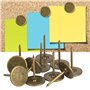 Oumefar Clous tapissier Rembourrage Clou Tête Plate Cyan Punaises épinglette à Dessin Décorative 100 Pièces pour Canapé Meubles 