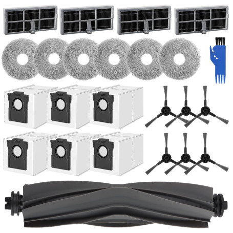 Kit d'accessoires pour Dreame L10s Pro Ultra Heat/ L10s Ultra Gen 2, 24 Pièces pour Dreame X30 Ultra/Mova E30 Ultra, Robots aspi