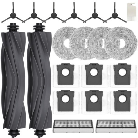 Kit d'accessoires pour Dreame L10s Pro Ultra Heat/ L10s Ultra Gen 2/ X30 Ultra/MOVA E30 Ultra, JKOISL 2 brosses à roulettes, 6 s