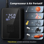 Oasser Gonfleur Pneus Voiture sans Fil 4000mAh Mini Compresseur à Air Portatif 150 PSI (10,3 Bar) Inflation Rapide Cylindre 17 m